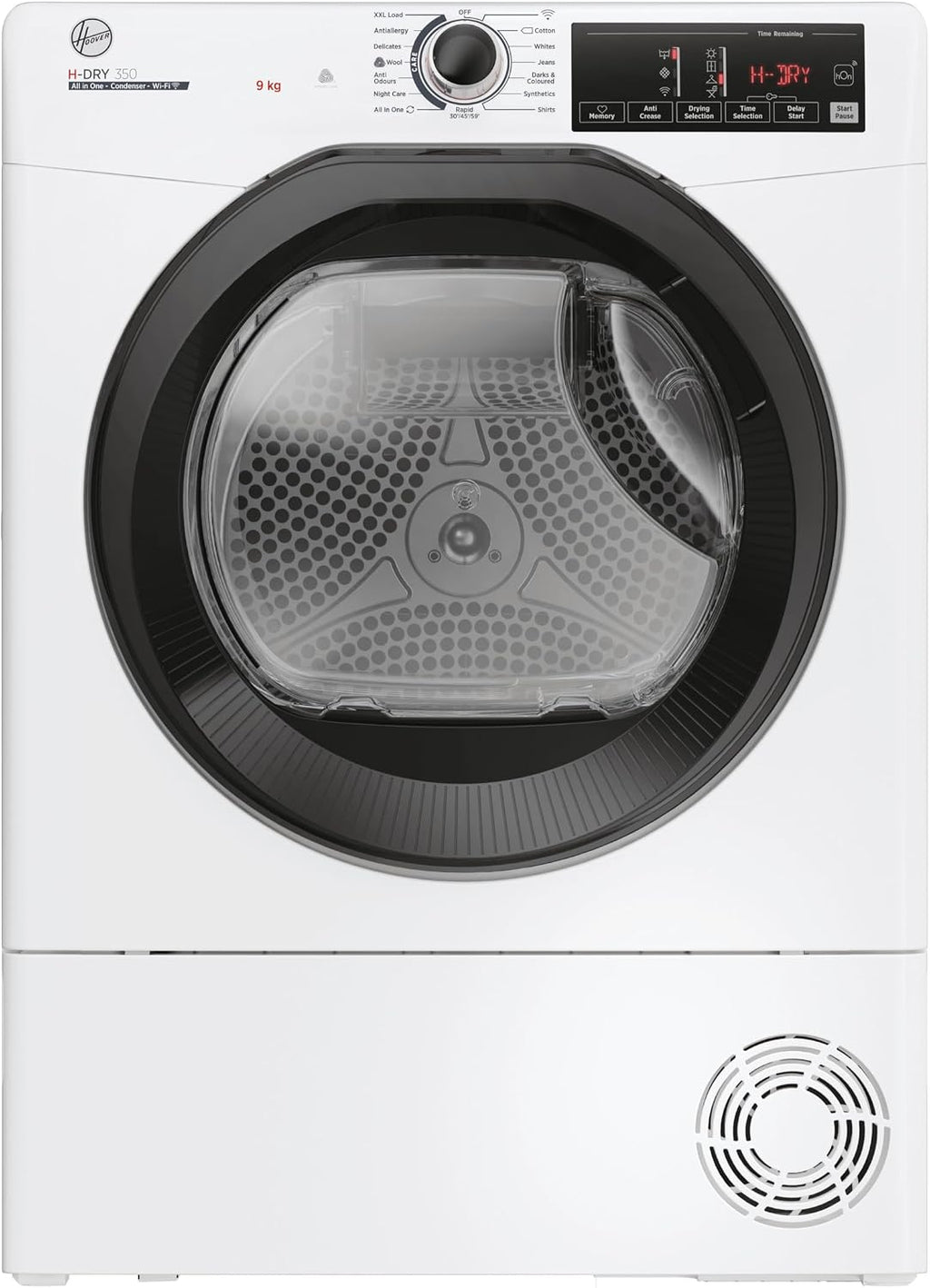 Hoover H-DRY 350 Condenser Tumble Dryer, 9kg, White, B Class