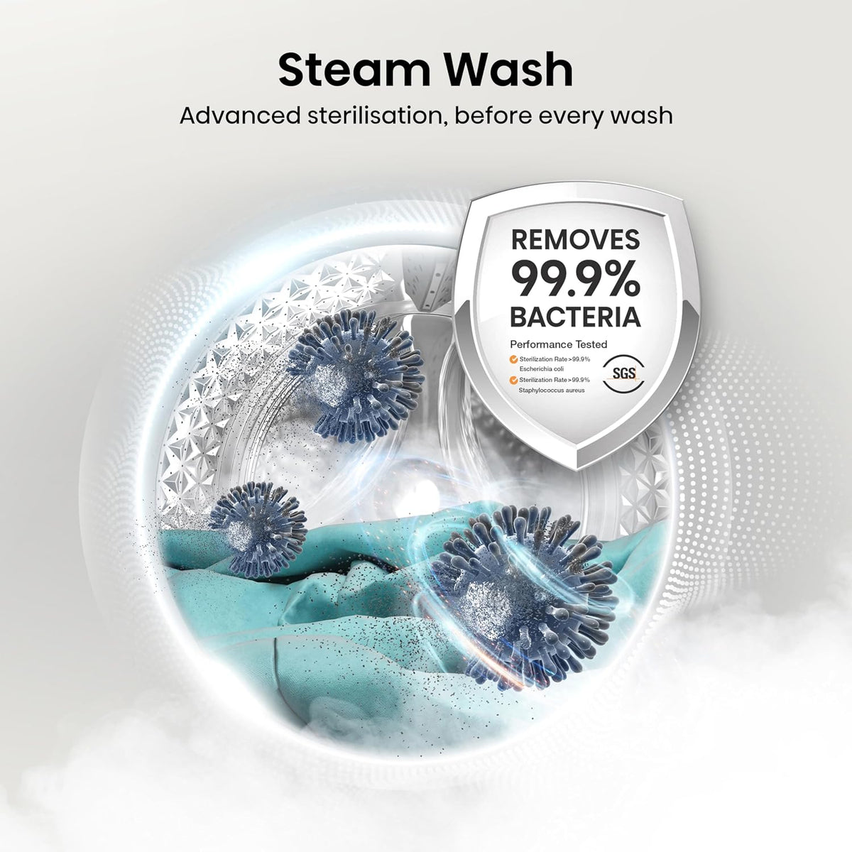 Hisense 3S Series WD3S8043BB3 Wifi Connected 8Kg and 5Kg Washer Dryer with 1400 rpm - Black - A-D Rated